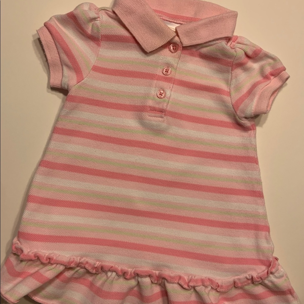 EUC - Old Navy Pink /White /Lt Green Striped Dress